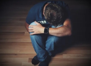 depressed man
