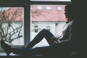 depressed woman