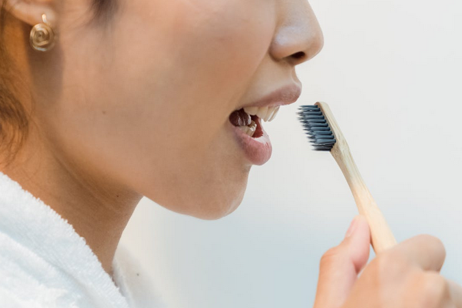 brushing teeth
